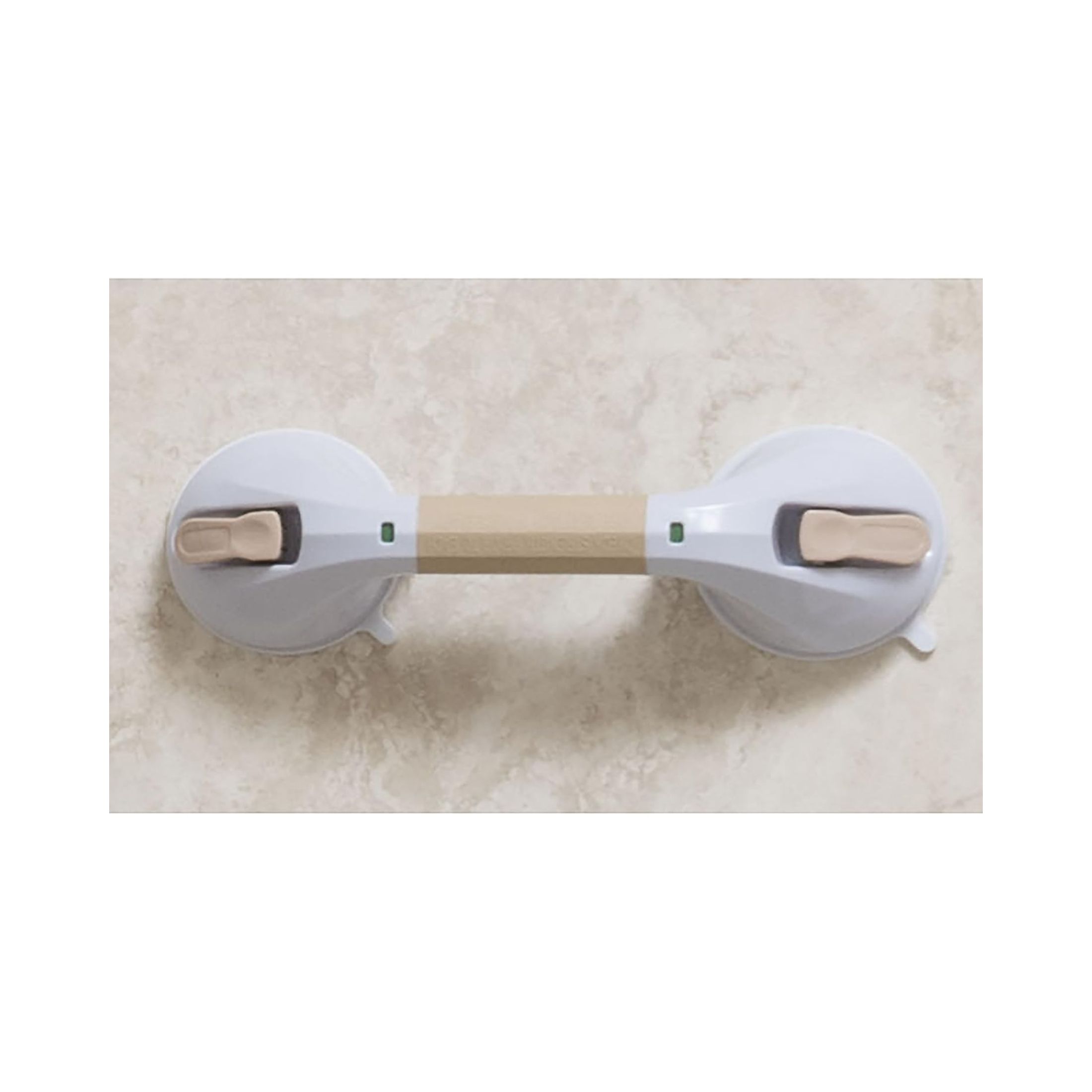 Drive Medical Suction Cup Grab Bar 12 Inch, White And Beige