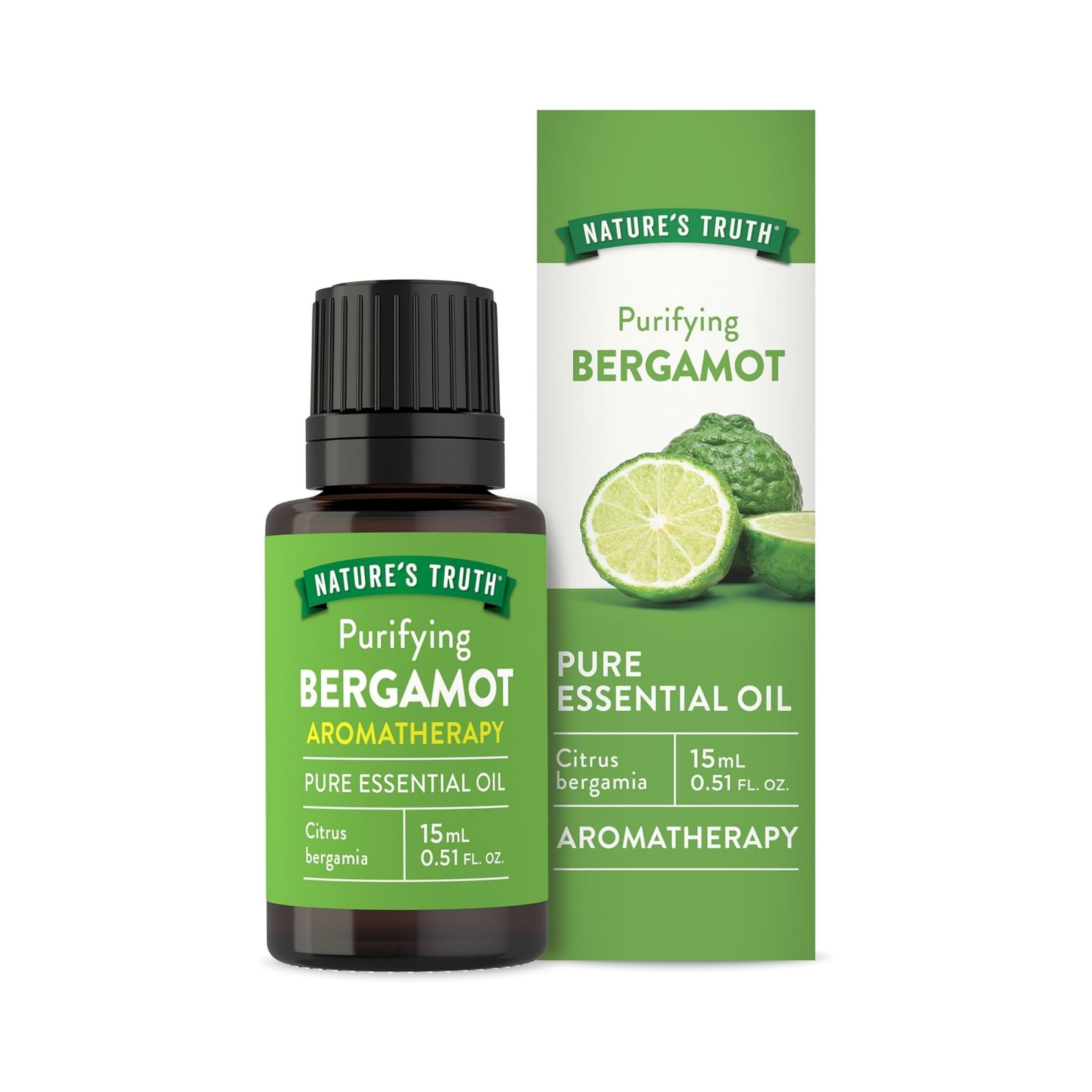 Nature's Truth Essential Oil, Pure, Purifying Bergamot, Aromatherapy 0.51 Fl Oz