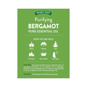 Nature's Truth Essential Oil, Pure, Purifying Bergamot, Aromatherapy 0.51 Fl Oz