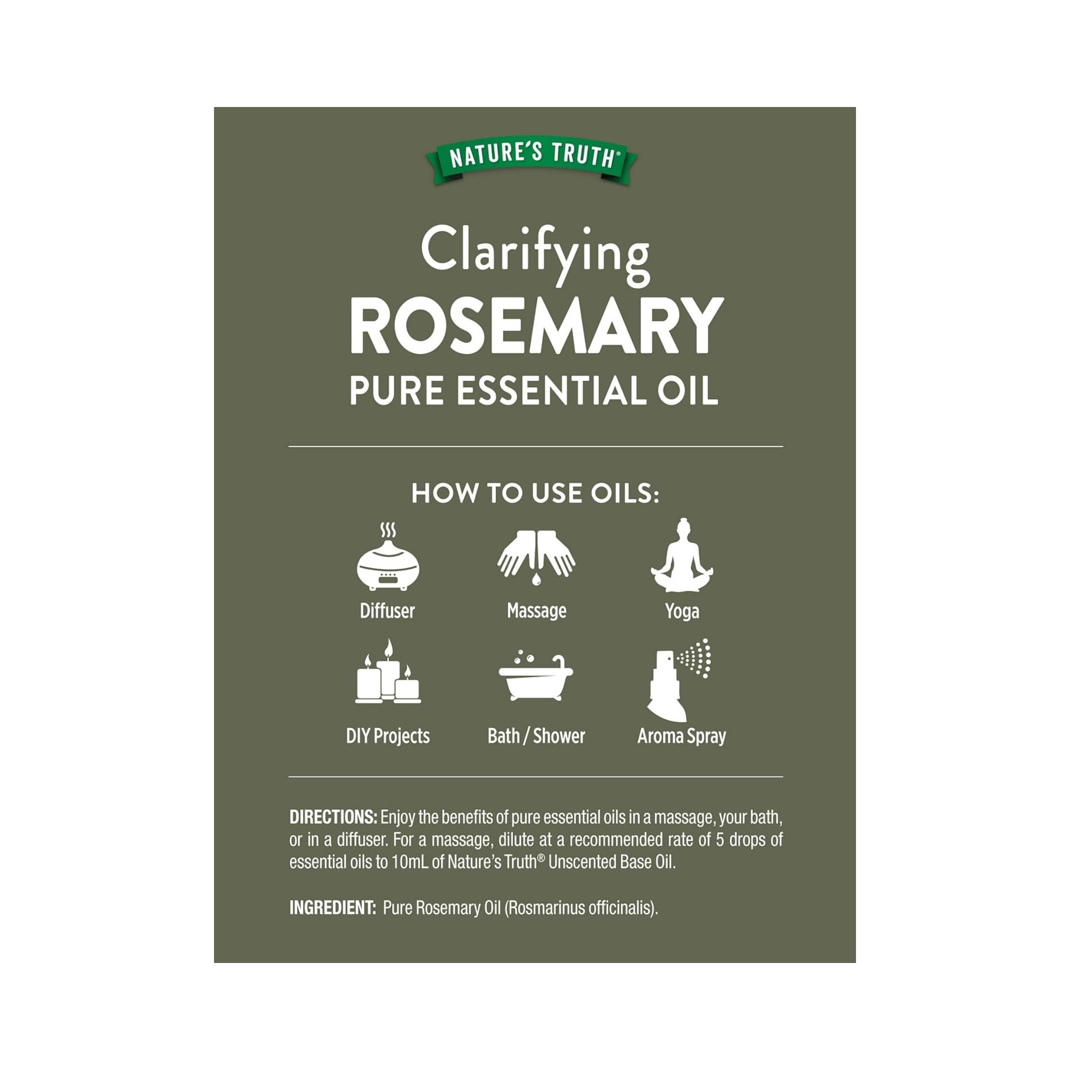 Nature's Truth Rosemary Aromatherapy Essential Oil - 15mL