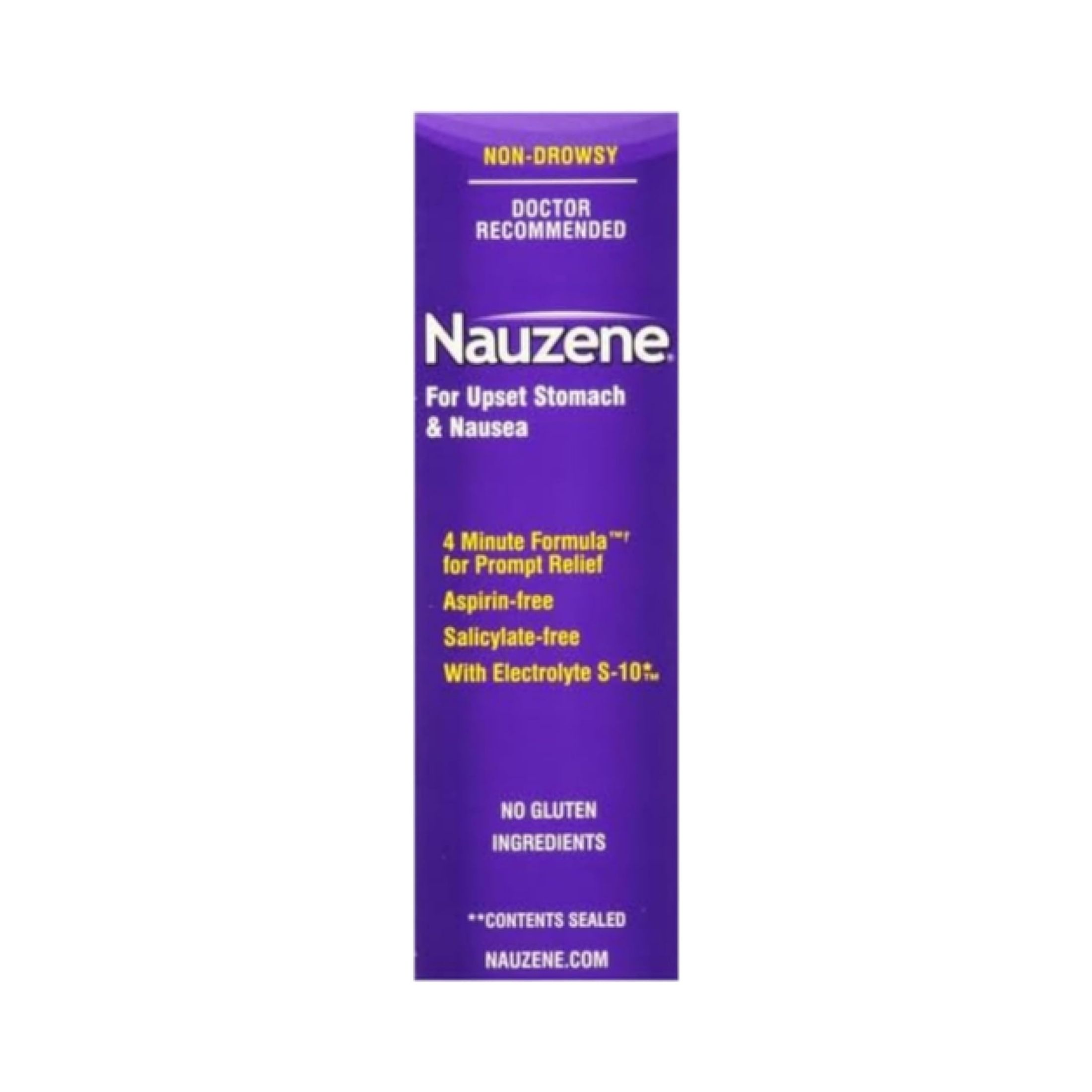 Nauzene Wild Cherry Flavor Non-Drowsy For Upset Stomach & Nausea Chewable Tablets, 42 Count