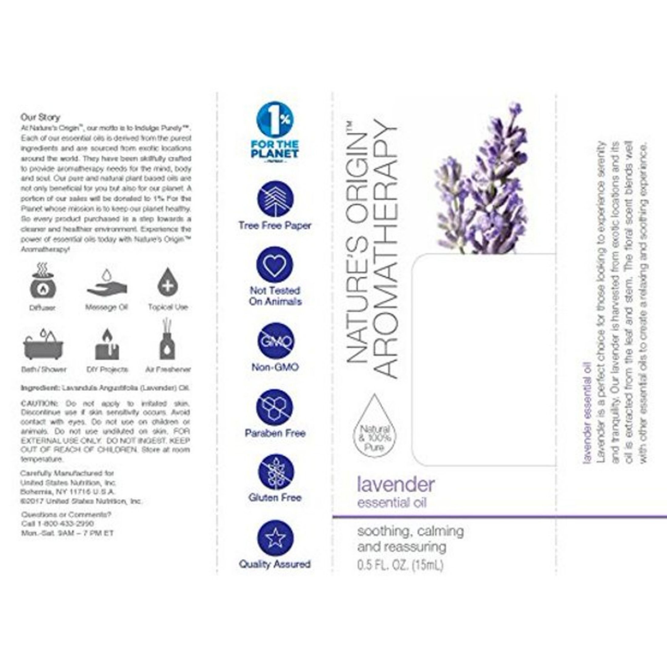 Nature's Origin Aromatherapy Essential Oil, Lavender