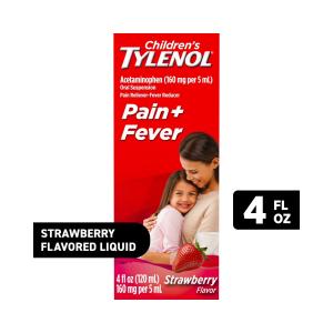 Tylenol Children's Pain + Fever Oral Suspension Strawberry Flavor, 4 Oz