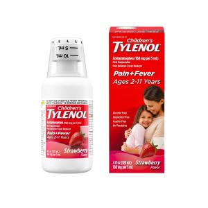 Tylenol Children's Pain + Fever Oral Suspension Strawberry Flavor, 4 Oz