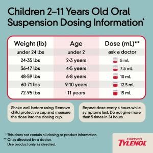 Tylenol Children's Pain + Fever Oral Suspension Strawberry Flavor, 4 Oz