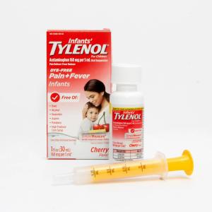 Tylenol Infants' Cherry Flavor Acetaminophen Pain + Fever Oral Suspension, 160 Mg, 2 Fl Oz