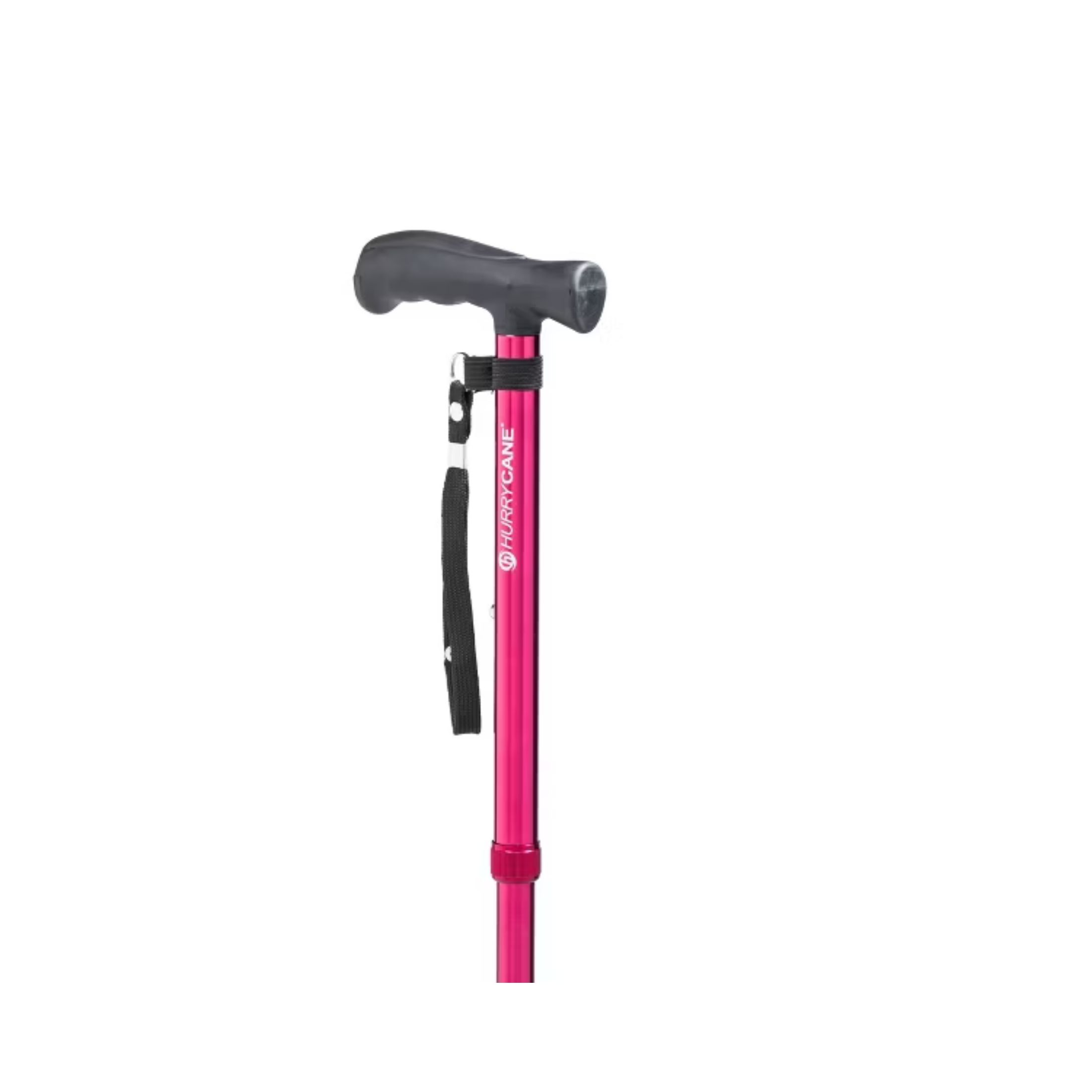 Drive Medical HurryCane Freedom Edition Folding Cane With T Handle, Red