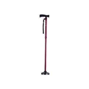 Drive Medical HurryCane Freedom Edition Folding Cane With T Handle, Red