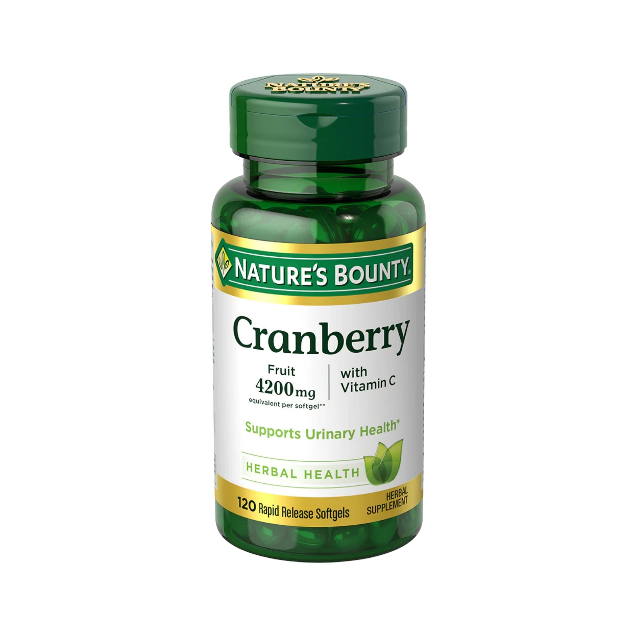 Nature's Bounty Cranberry Fruit 4200 Mg Plus Vitamin C Softgels