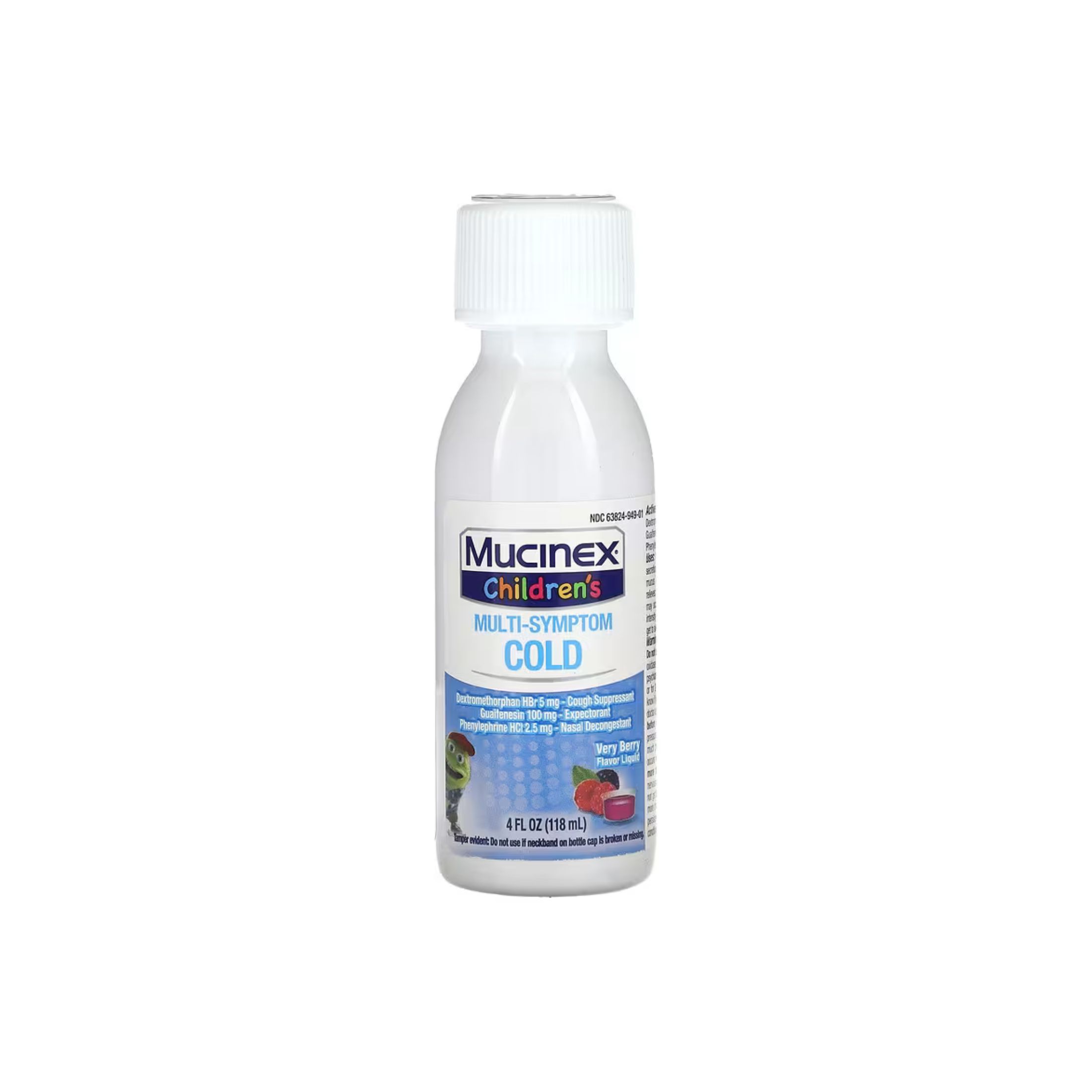 Mucinex Multi Symptom Cold  Very Berry Liquid 4 Fl Oz