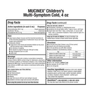 Mucinex Multi Symptom Cold  Very Berry Liquid 4 Fl Oz