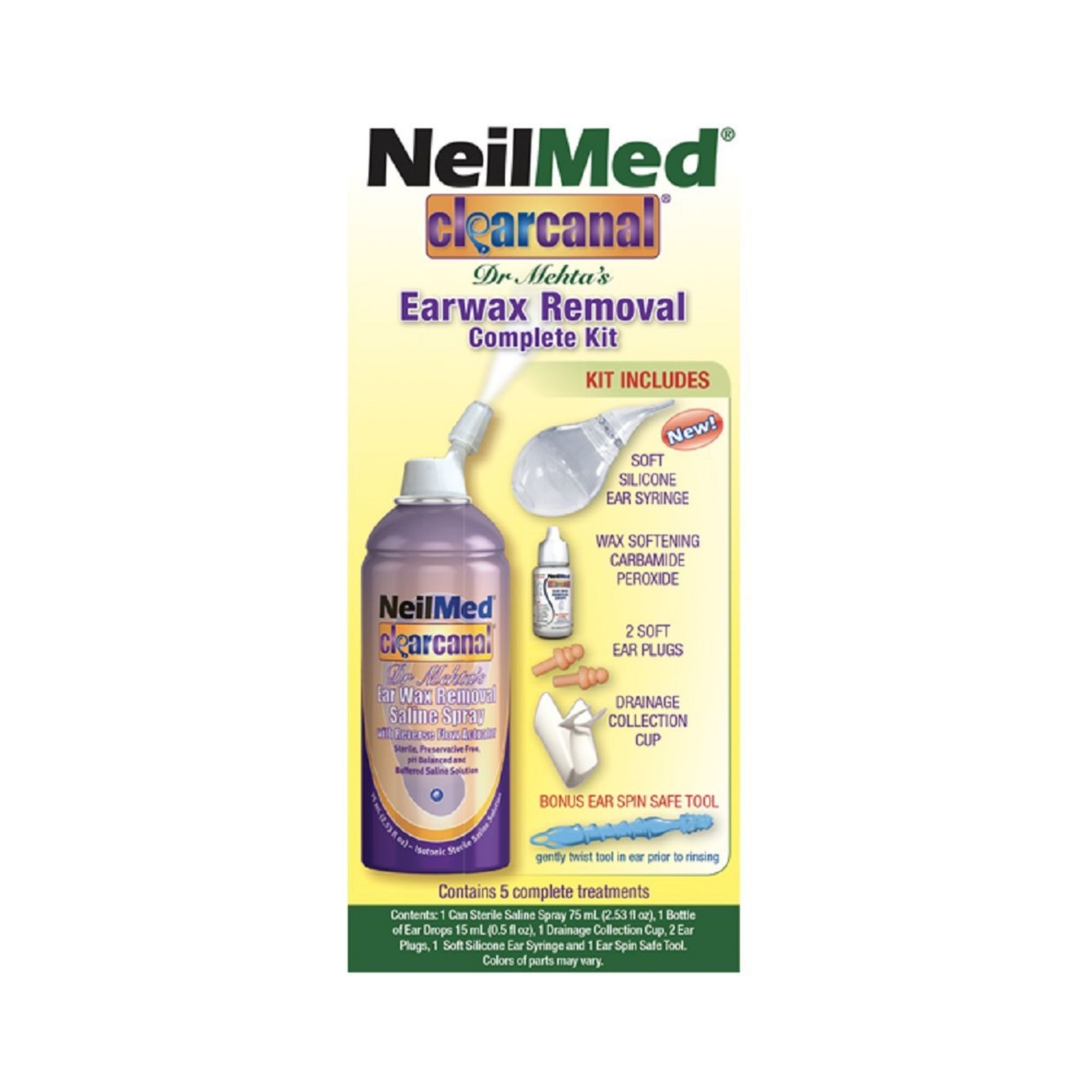 NeilMed Clearcanal Ear Wax Removal Complete Kit 2.5oz