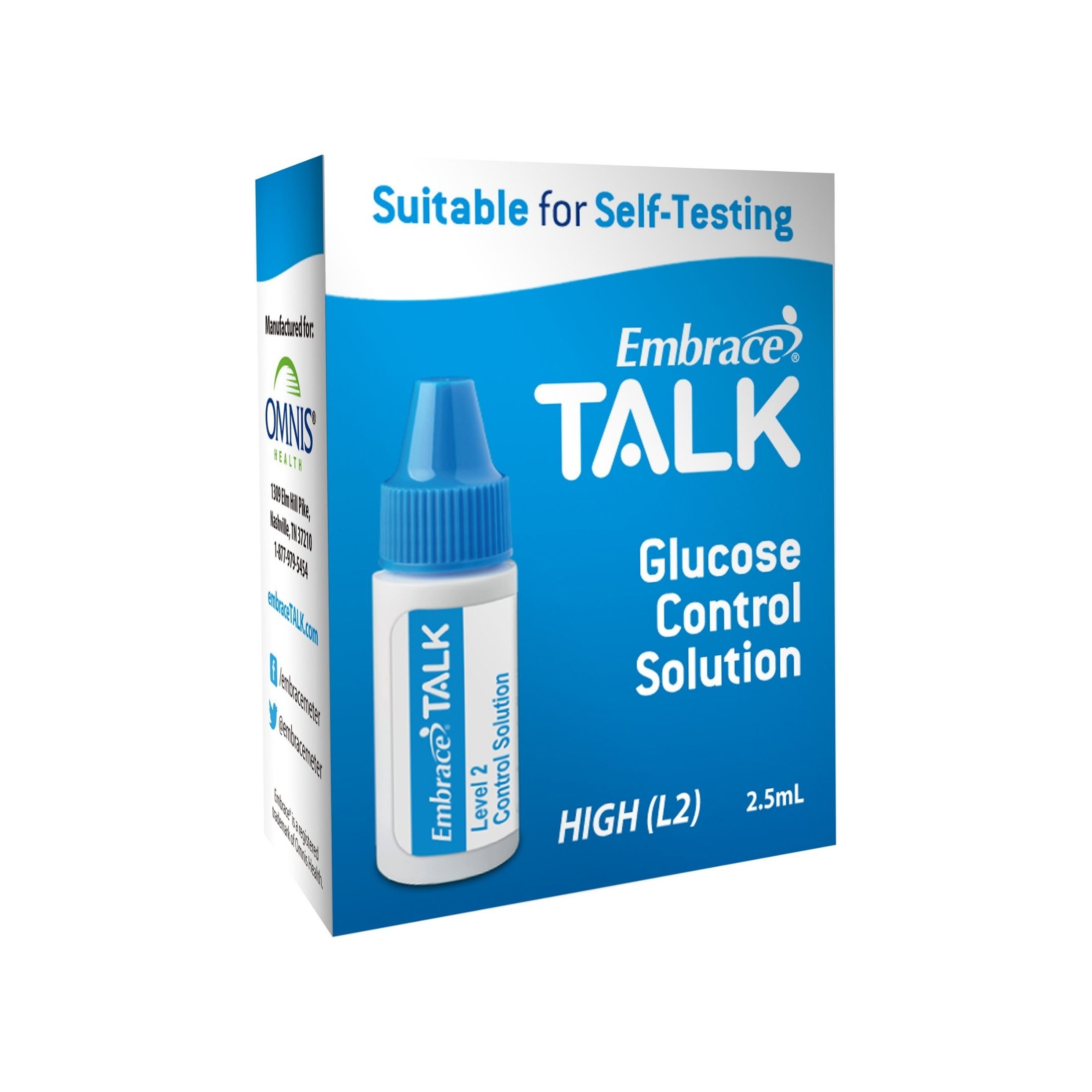Embrace Embrance Talk Glucose Control Solution, 2.5 Ml