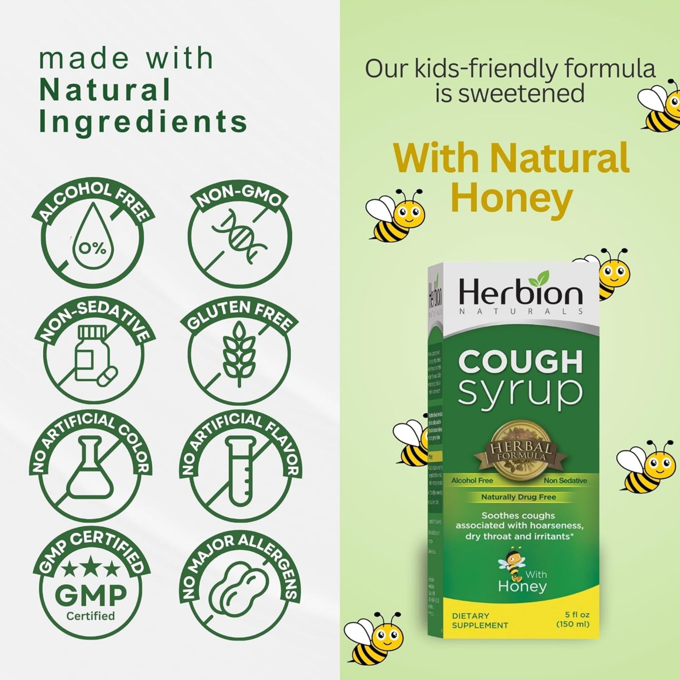 Herbion Naturals Throat Syrup - All Natural - 5 Oz