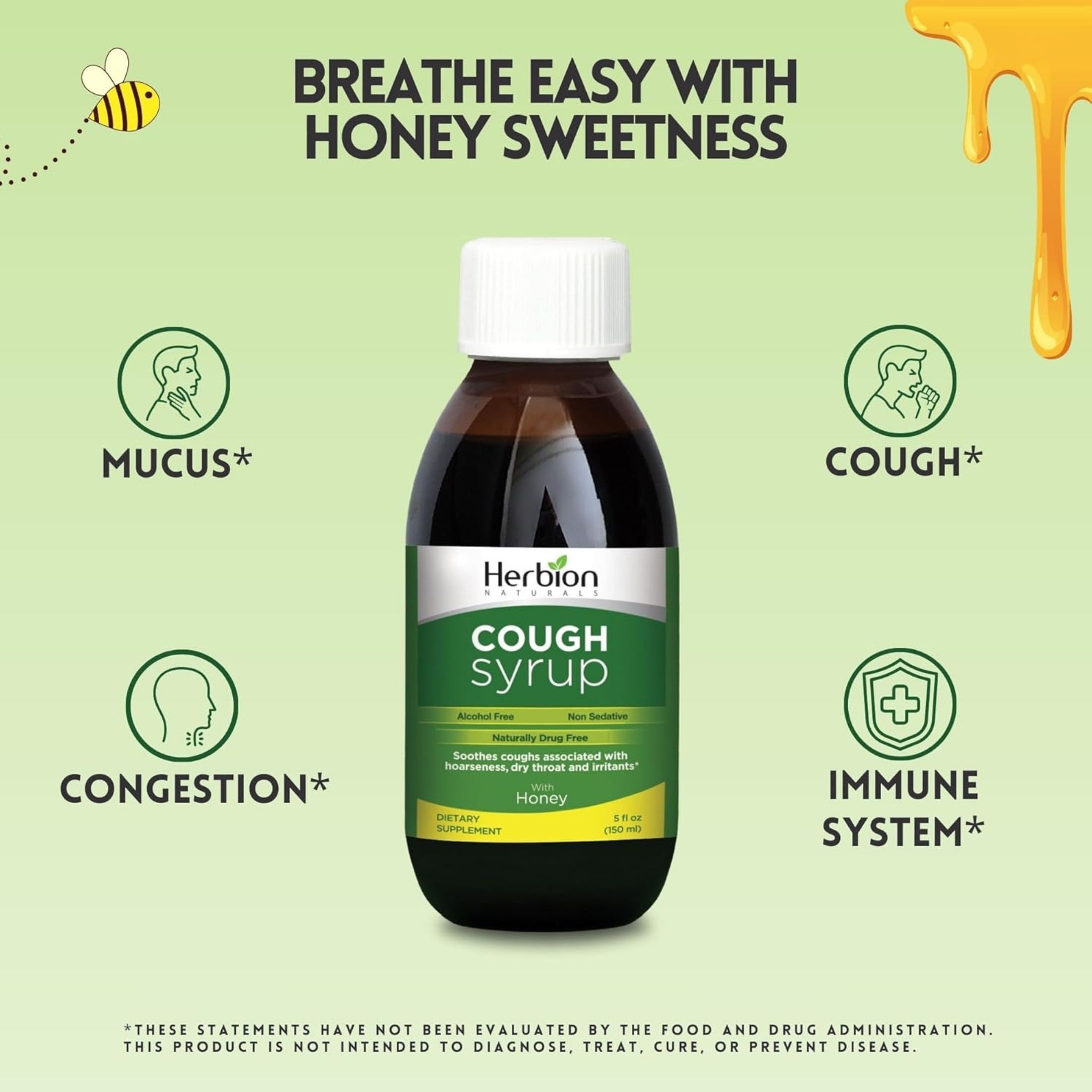 Herbion Naturals Throat Syrup - All Natural - 5 Oz