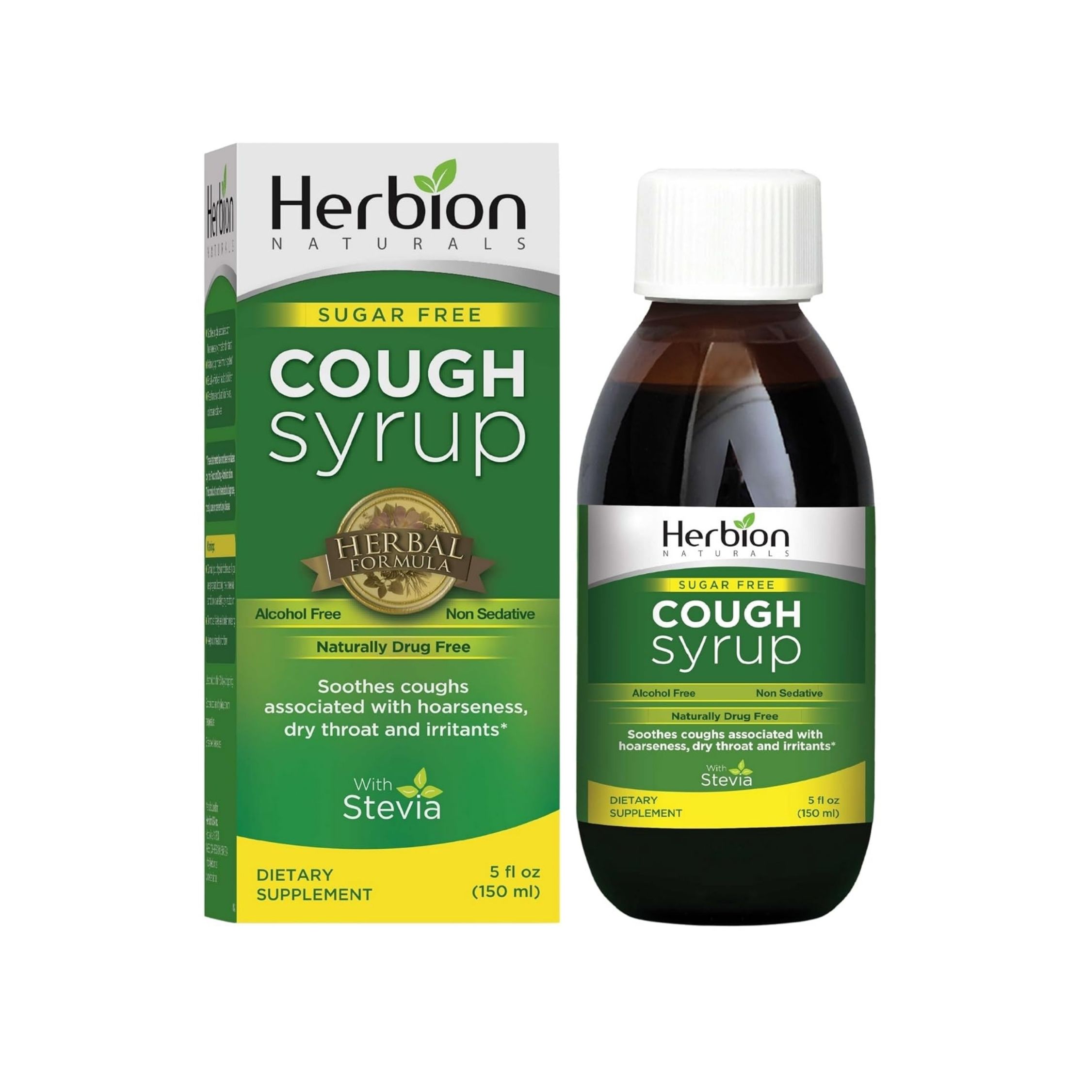 Herbion Naturals Throat Syrup - All Natural - Sugar Free - 5 Oz