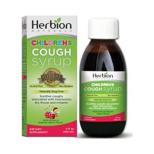 Herbion Naturals Throat Syrup All Natural Cherry For Children 5 Oz