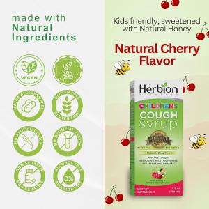 Herbion Naturals Throat Syrup All Natural Cherry For Children 5 Oz