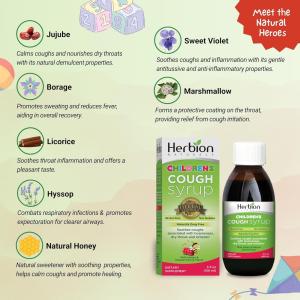 Herbion Naturals Throat Syrup All Natural Cherry For Children 5 Oz