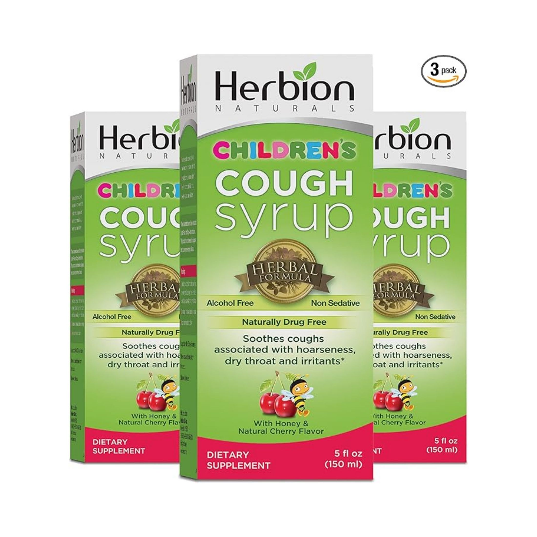 Herbion Naturals Throat Syrup All Natural Cherry For Children 5 Oz