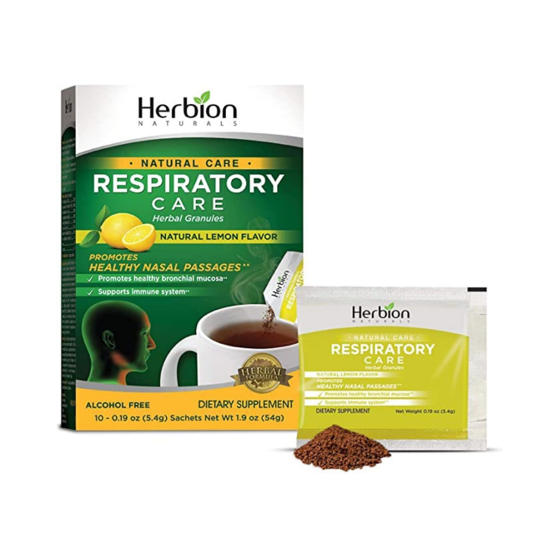 Herbion Naturals Respiratory Care Herbal Granules, Natural Lemon Flavor