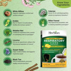Herbion Naturals Respiratory Care Herbal Granules, Natural Lemon Flavor