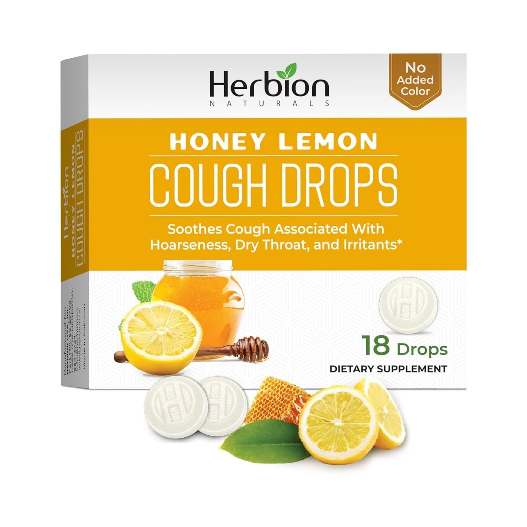 Herbion Naturals Cough Drops All Natural Honey Lemon, 1 Each