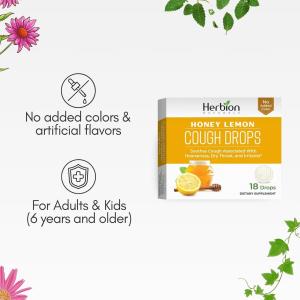 Herbion Naturals Cough Drops All Natural Honey Lemon, 1 Each