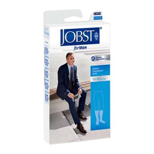 Jobst Medical Legwear For Men Knee High Socks 15-20 Mmhg Black Large 1 Pair