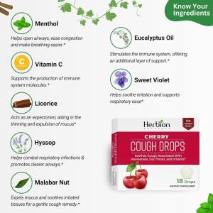 Herbion Naturals Cough Drops Cherry - 1 Each