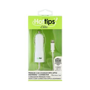 Hottips Elite Car Charger, Premium, With Apple Lightning Connector