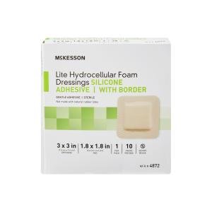 McKesson Silicone Foam Dressing 3 X 3 Inch, Count Of 1