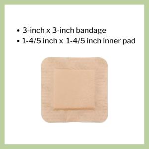 McKesson Silicone Foam Dressing Square With Border Film Backing