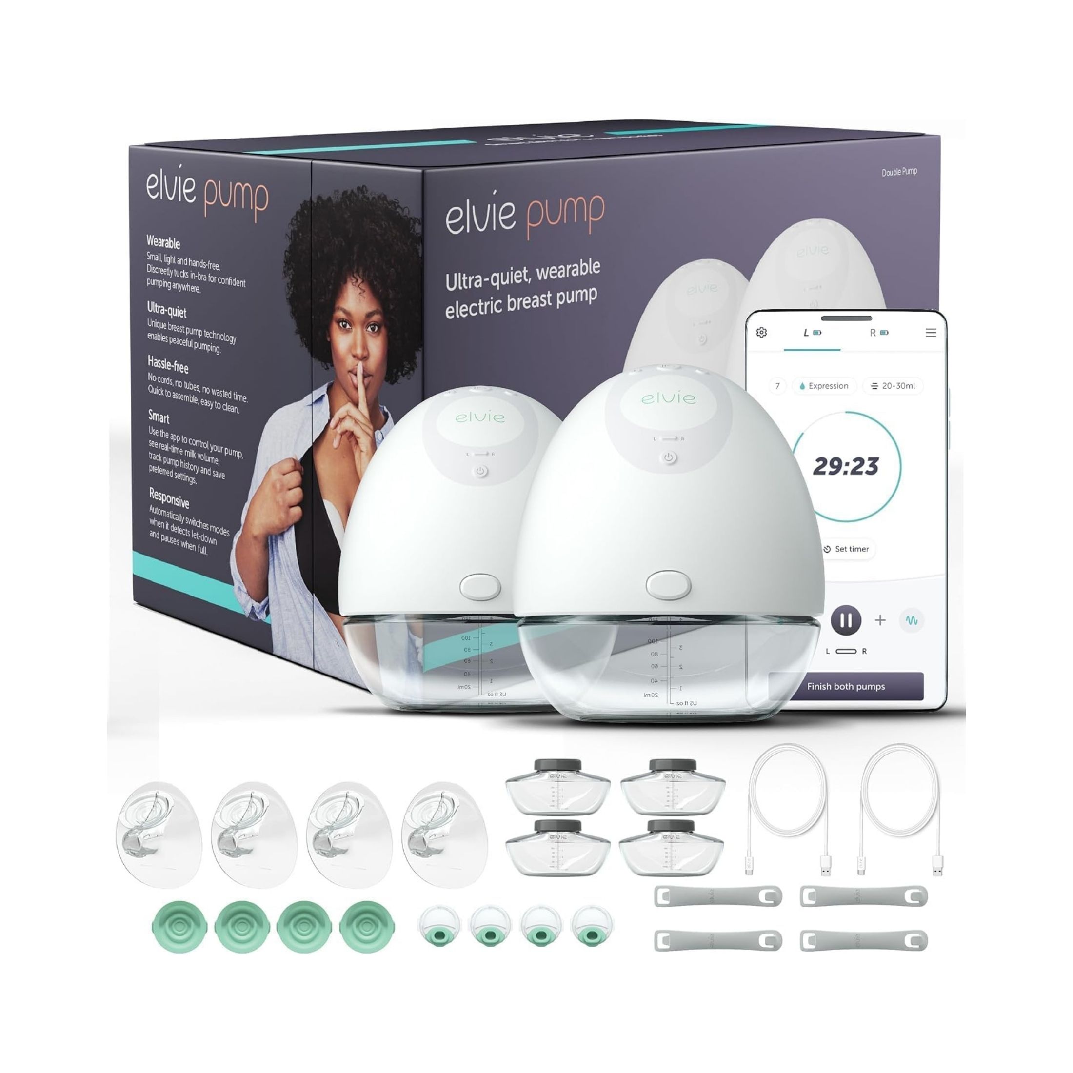 Elvie EP01 Double Electric Breast Pump (New In Original Packaging)
