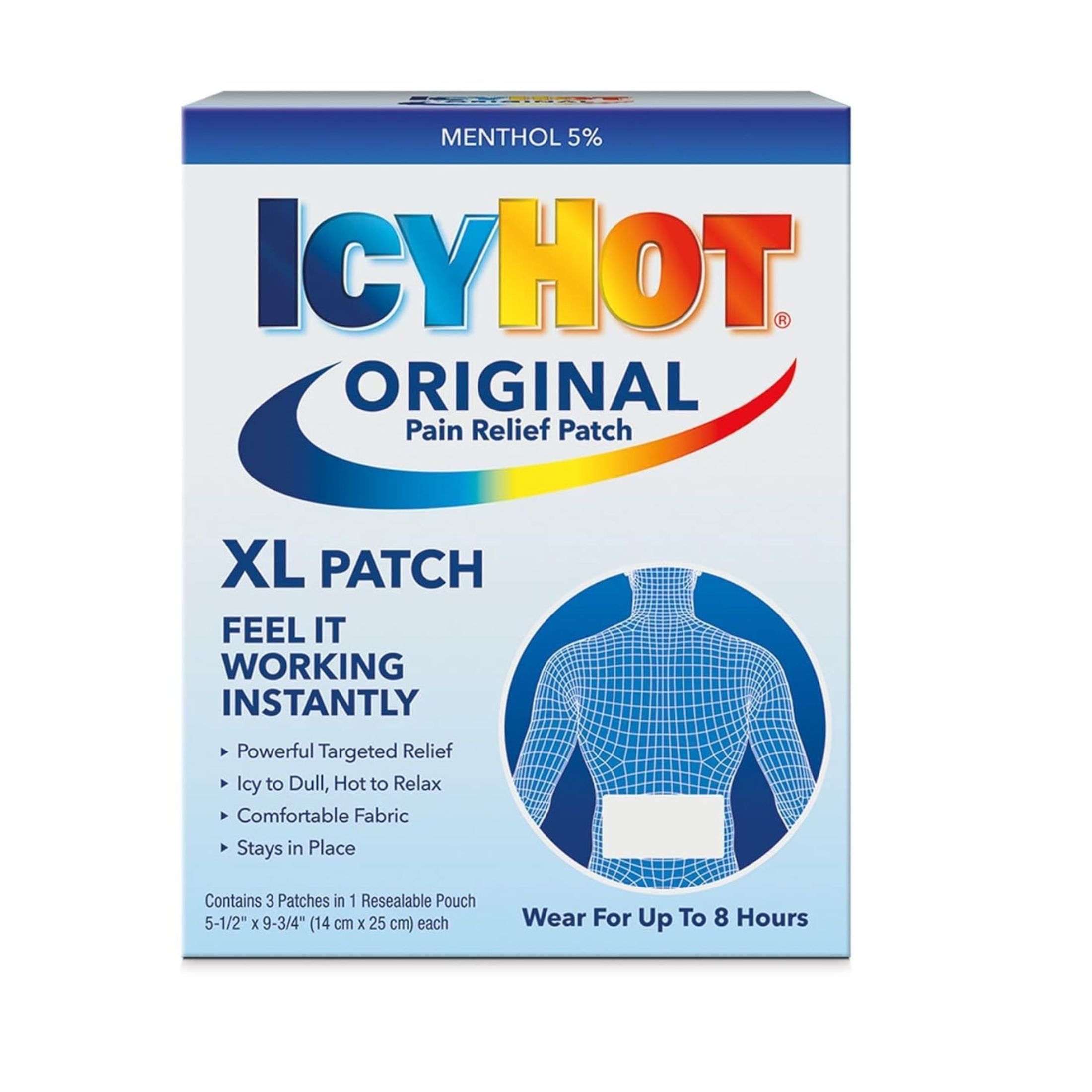 Icy Hot Patch Extra Strength Back Pain Relief  Large Size