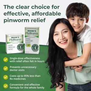 Reese's Pinworm Medicine Liquid For Entire Family Full Prescription Strength 2 Oz
