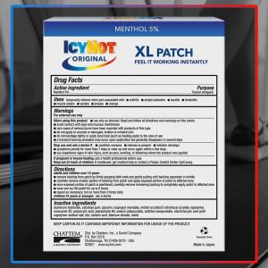 Icy Hot Patch Extra Strength Back Pain Relief  Large Size