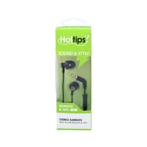 Hottips Earbuds, Stereo, With Microphone