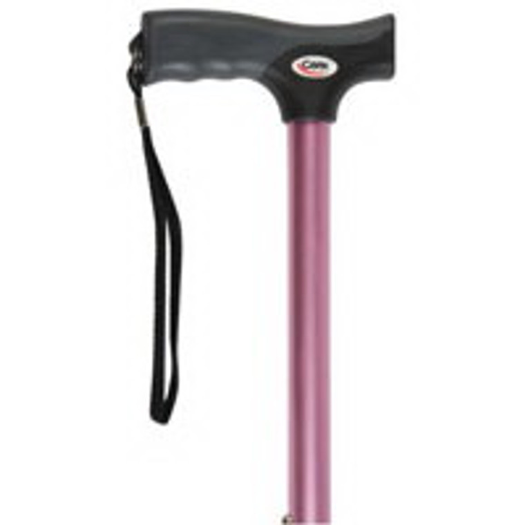 Carex Soft Grip Adjustable Cane, Pink