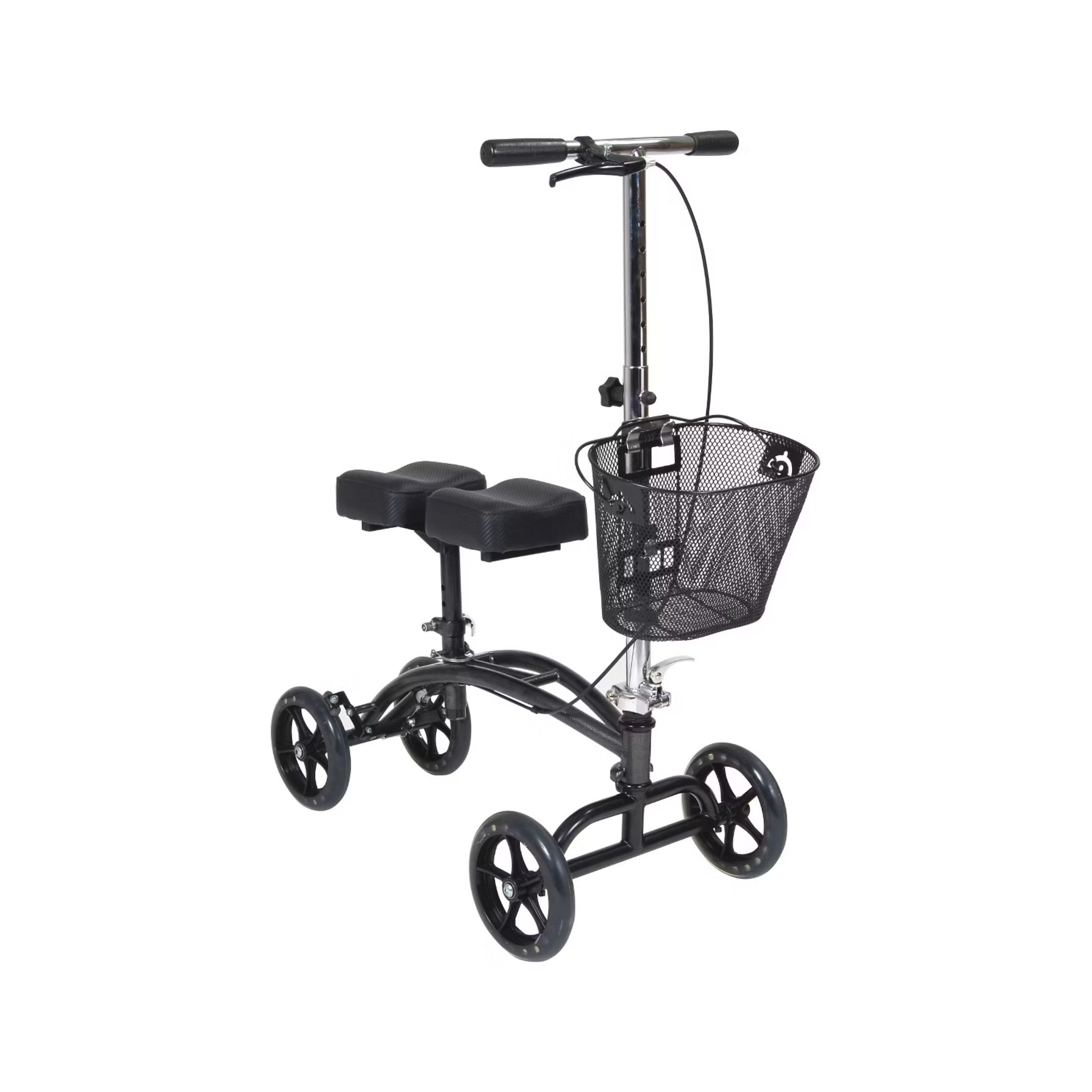 Drive Medical Dual Pad Steerable Knee Walker With Basket, Alternative To Crutches