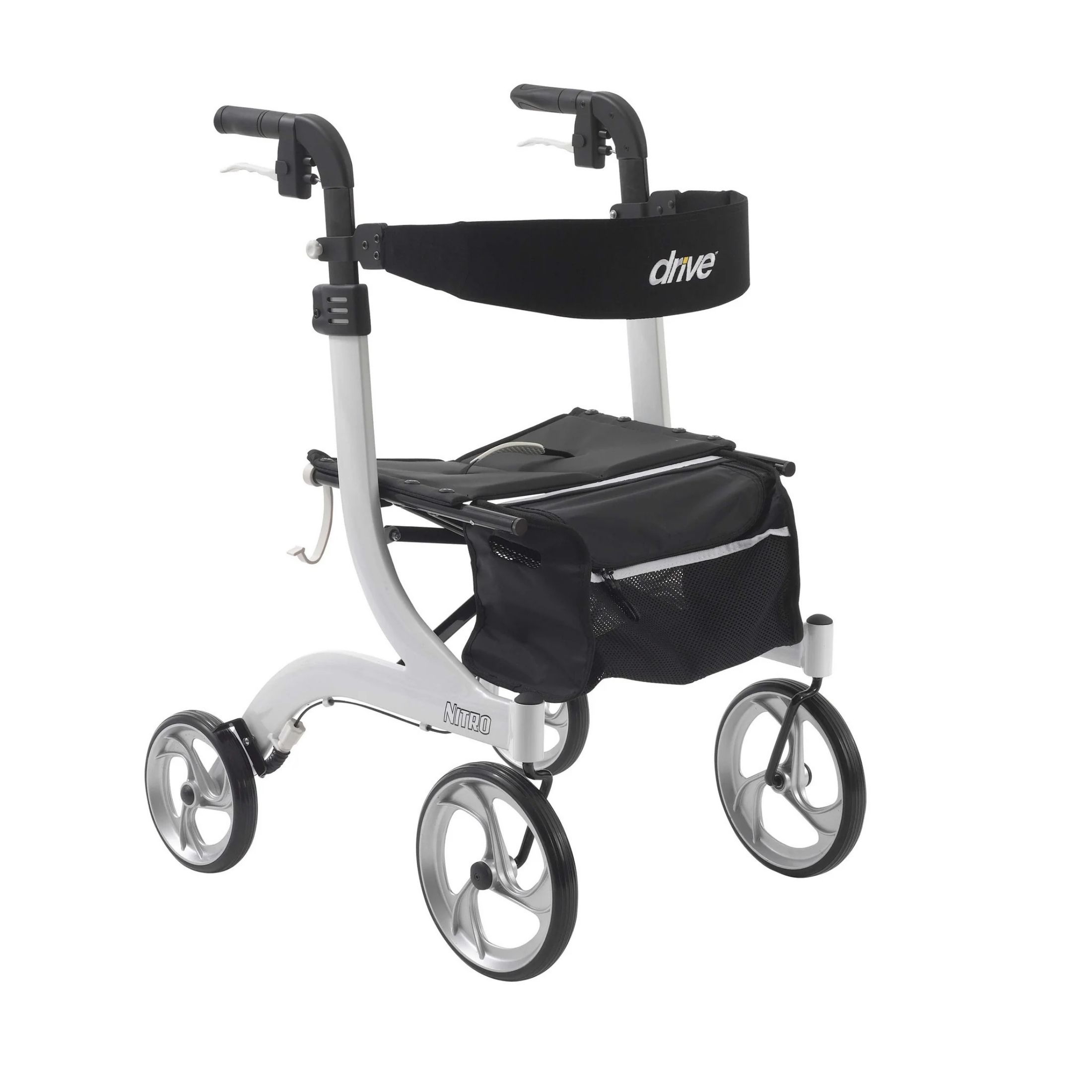 Drive Medical Nitro Euro Style Walker Rollator, White
