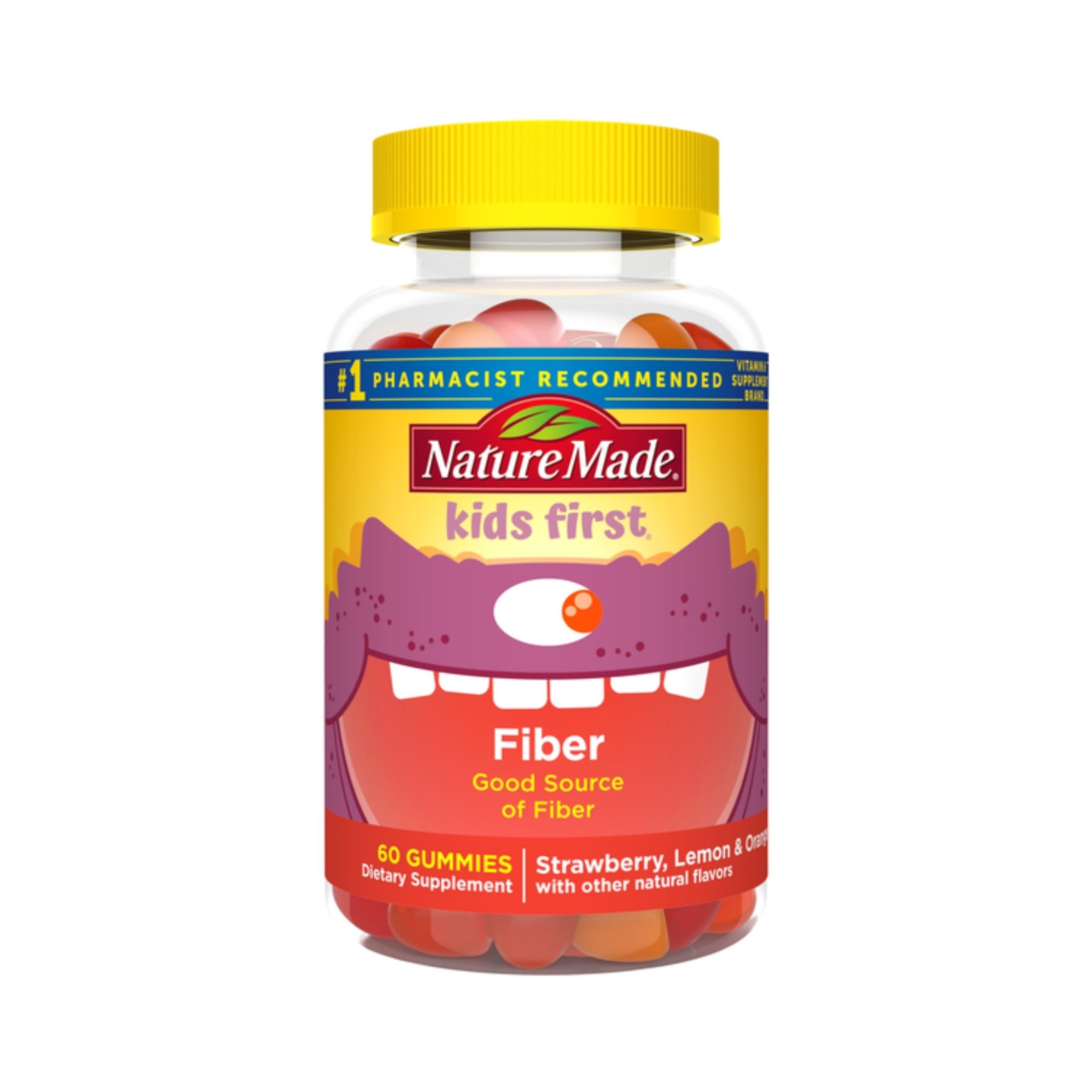 Nature Made Kids First Fiber Gummies, 60 Count For Digestive Health