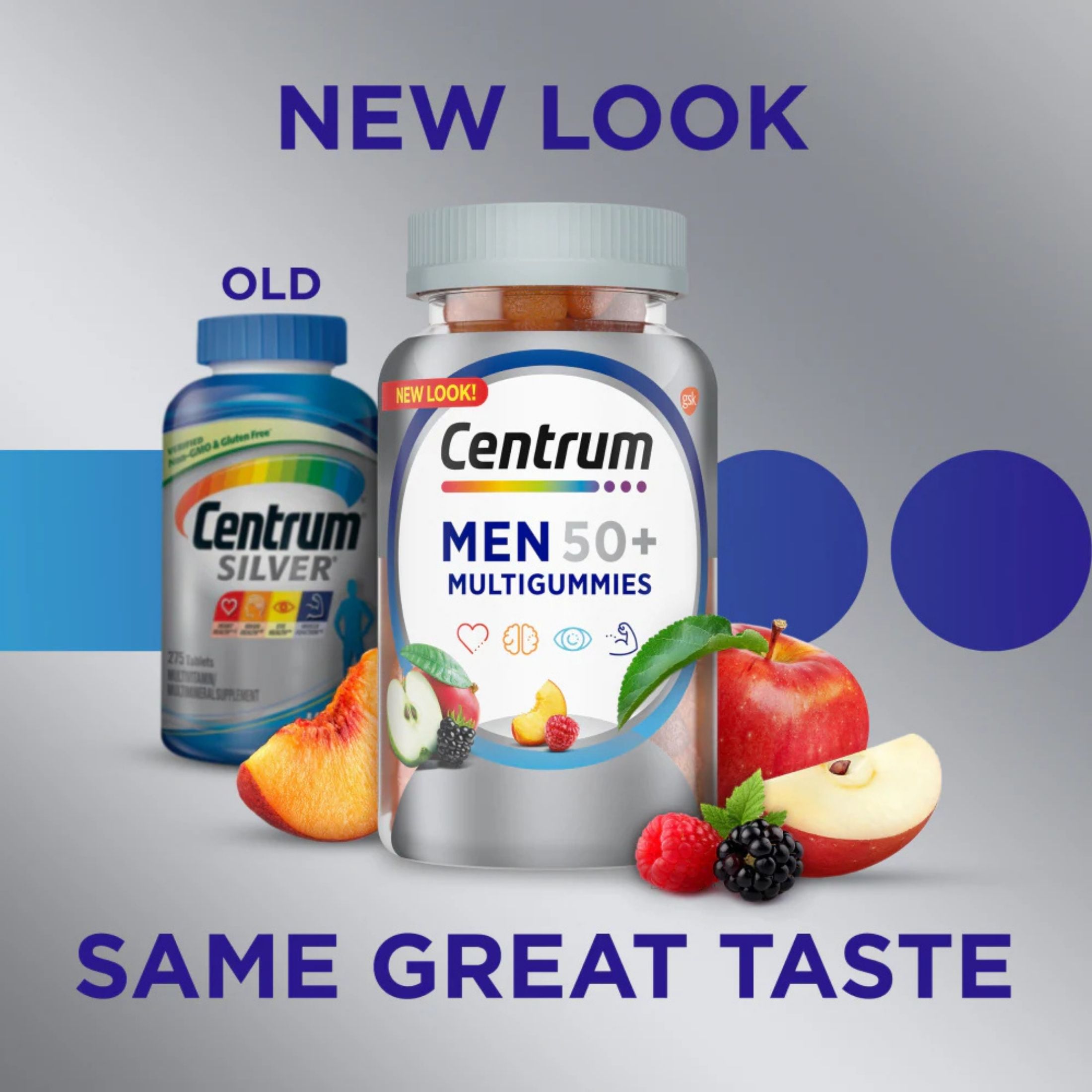 Centrum Multigummies Multivitamin For Men 50 Plus Assorted Fruit