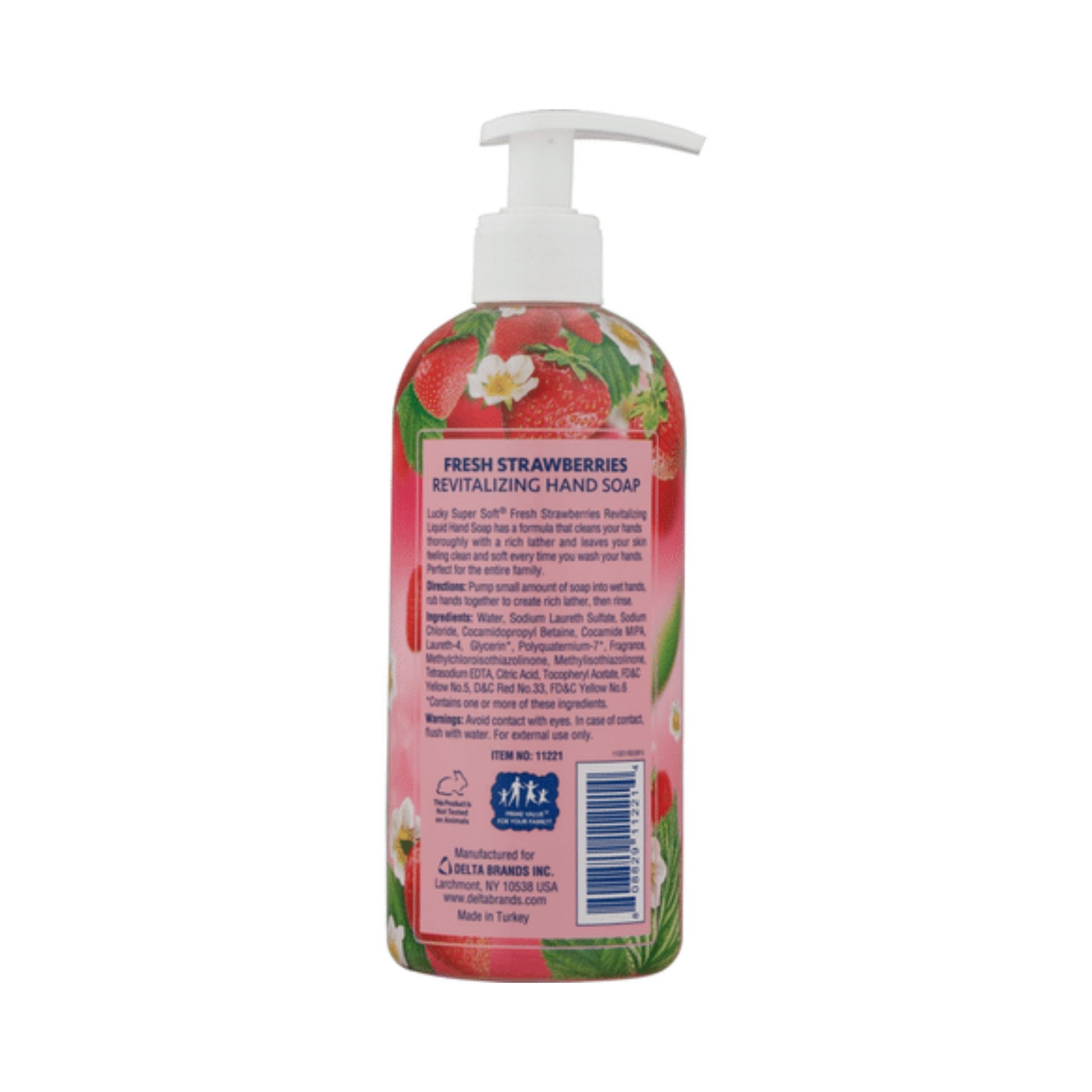 Lucky Super Soft Hand Soap, Revitalizing, Fresh Strawberries 13 Fl Oz
