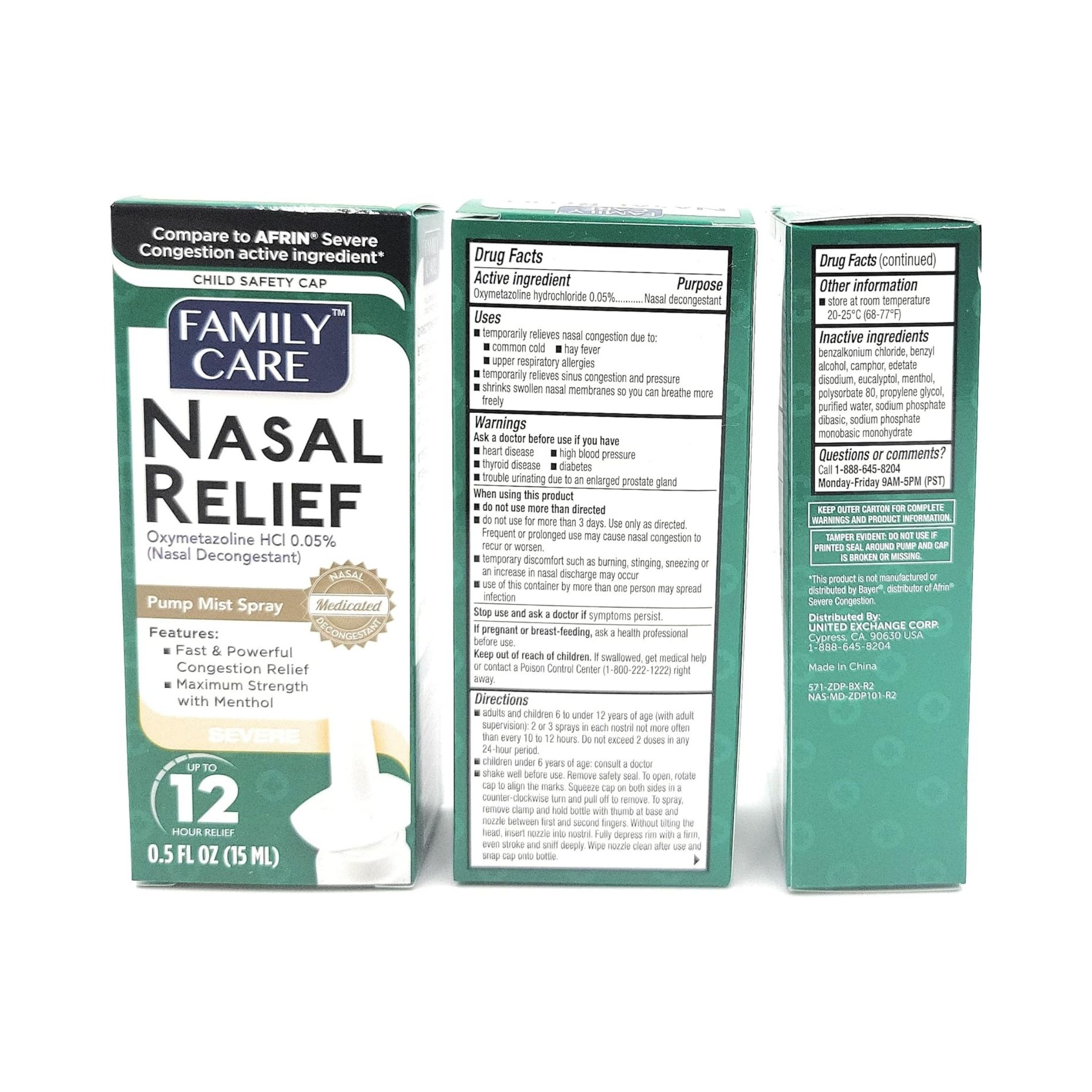 Family Care F.C Nasal Relief Mist 0.5oz Severe-whole
