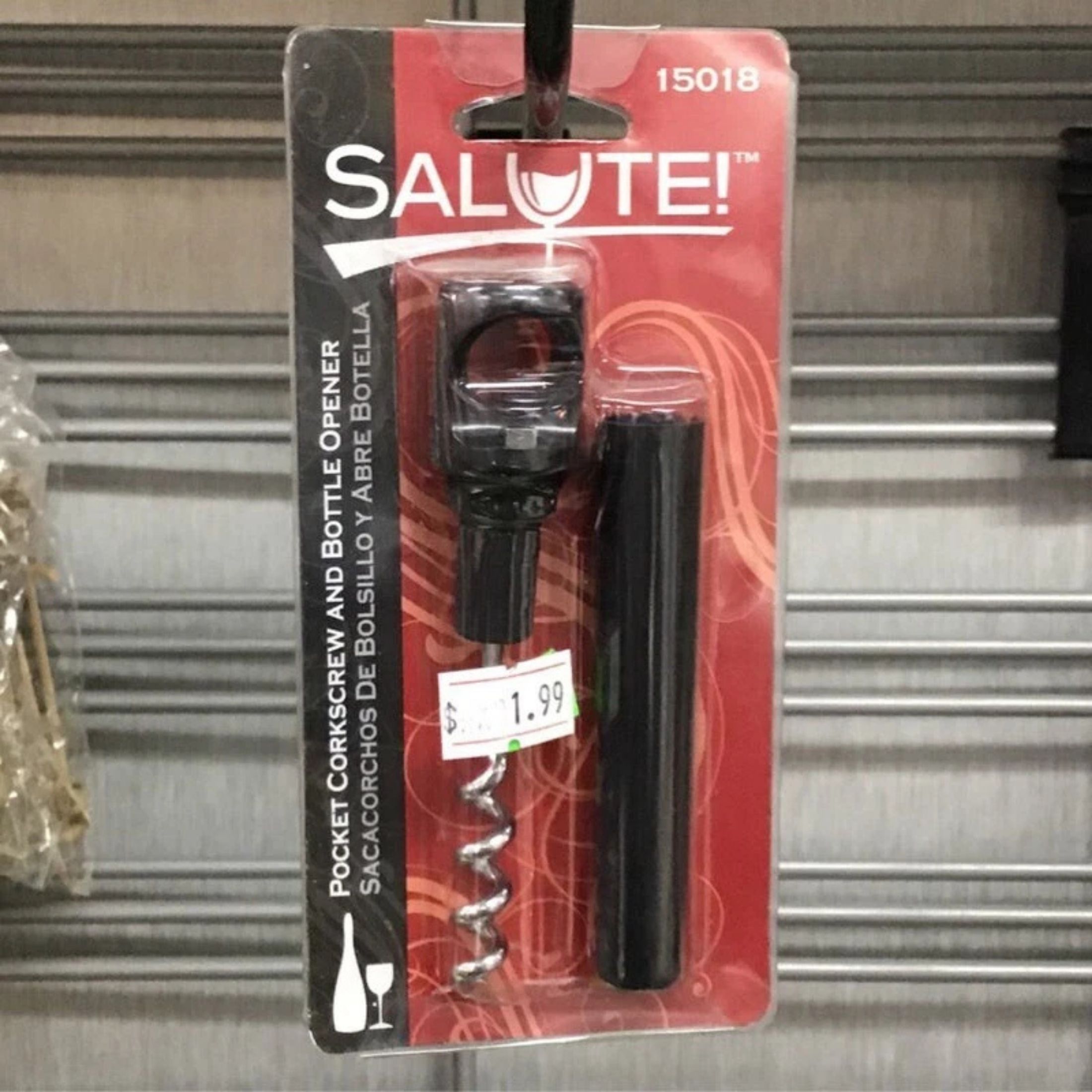 Salute Pocket Corkscrew And Bottle Opener