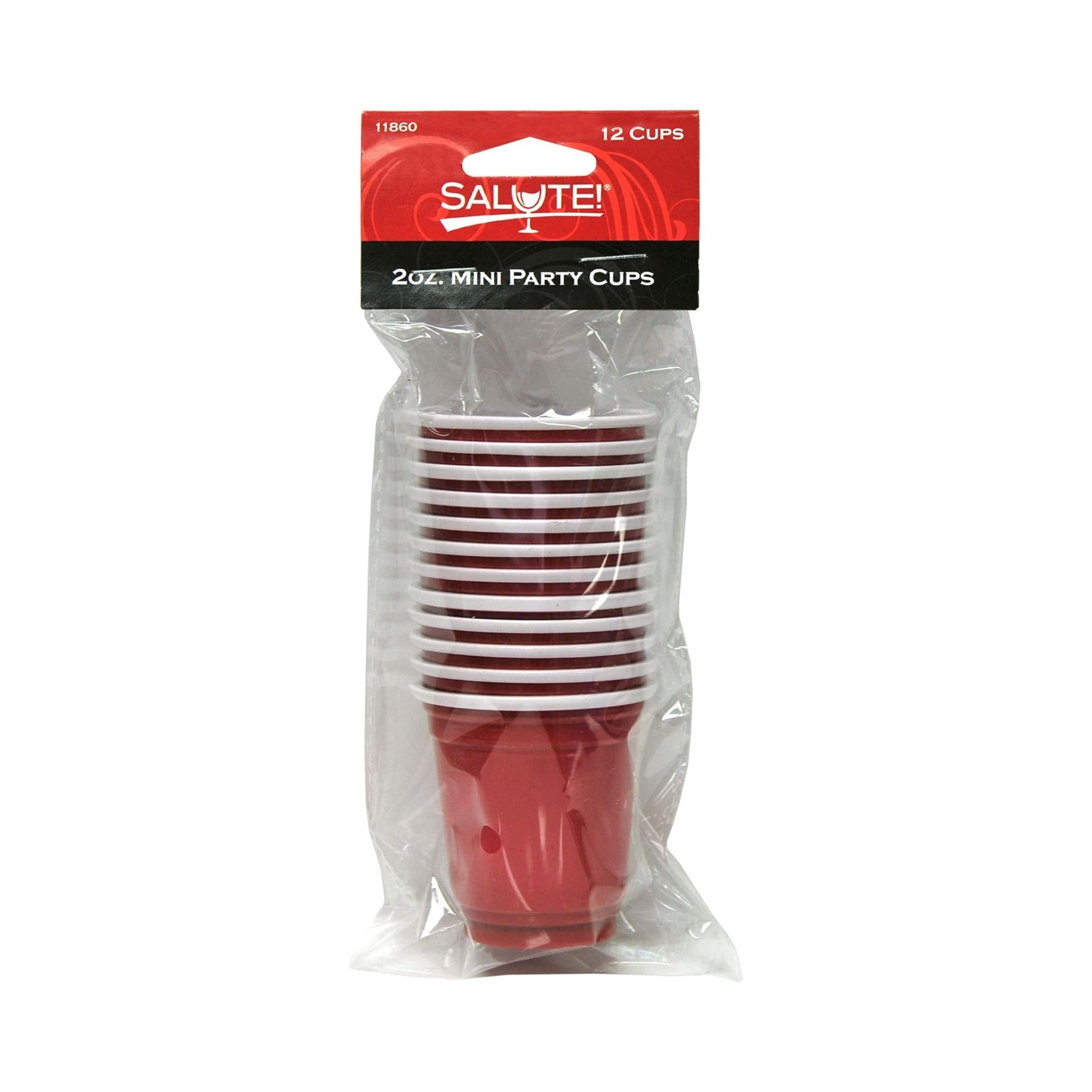 Salute! Red Mini Party Cups 2oz