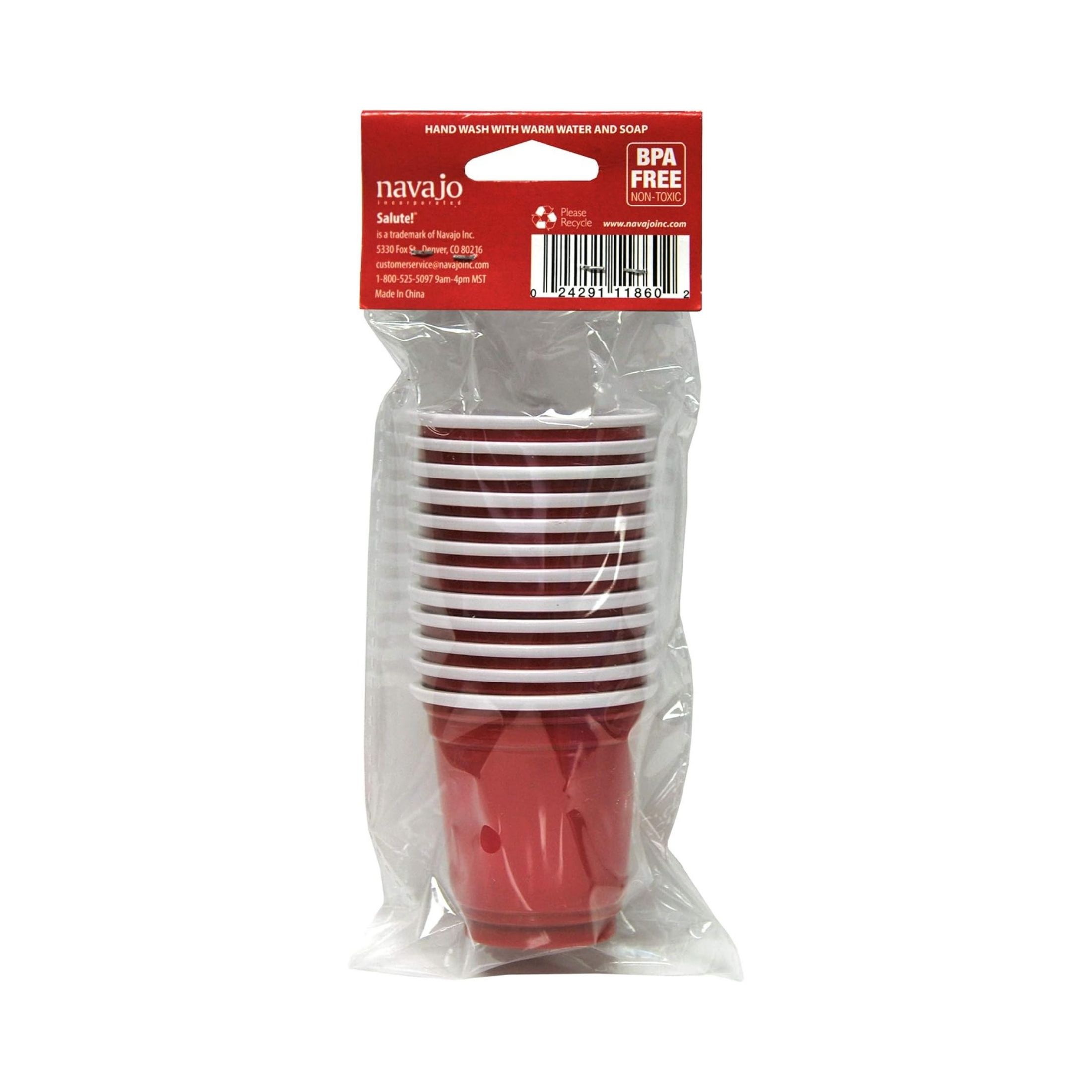 Salute! Red Mini Party Cups 2oz