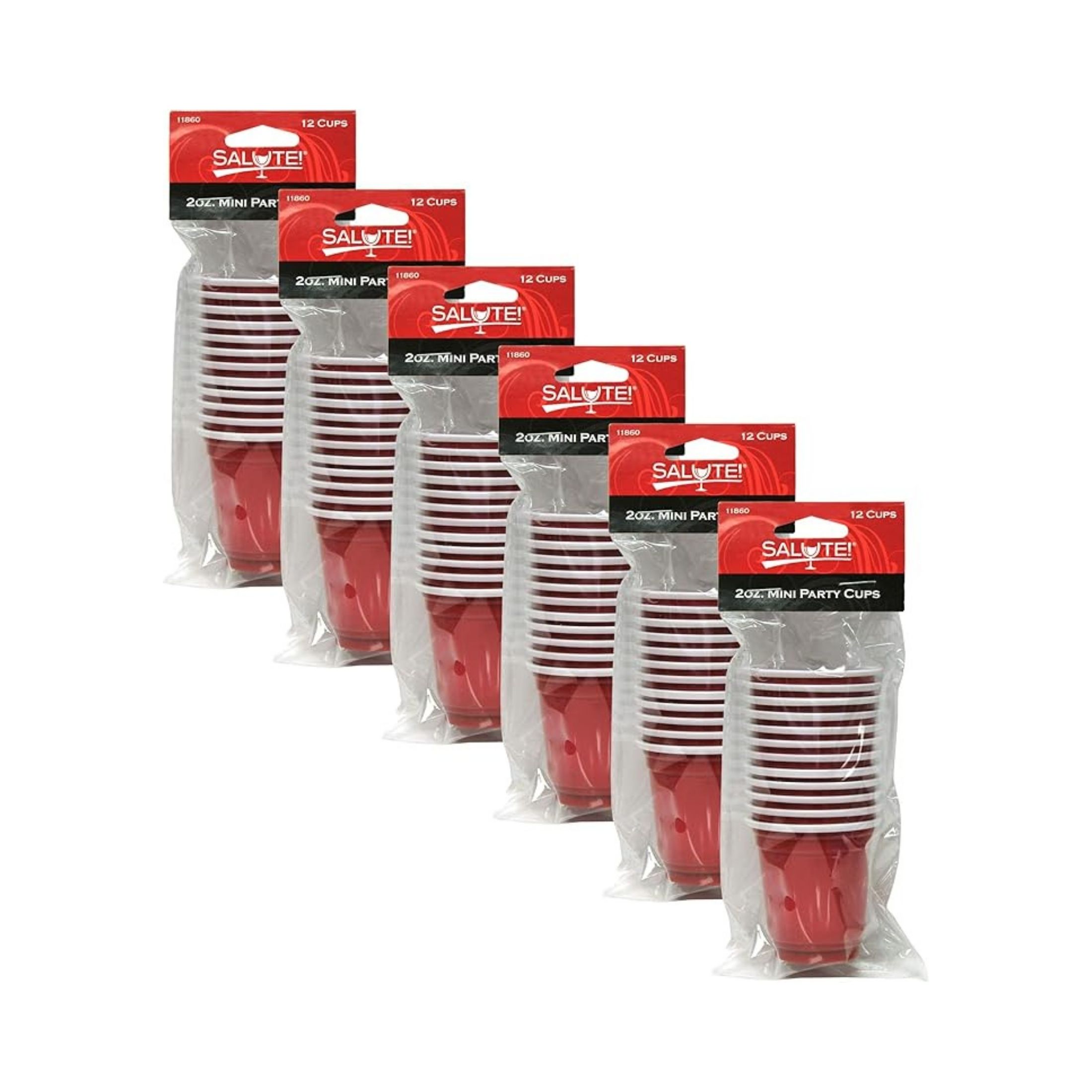 Salute! Red Mini Party Cups 2oz
