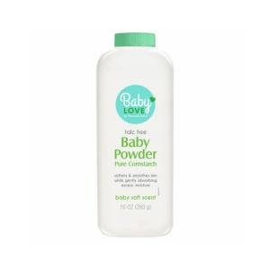 Baby Love Powder, Pure Cornstarch, 10-oz